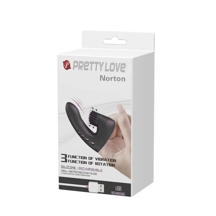 Перезаряжаемый вибропалец с вращающейся щеточкой Pretty Love NortonBI-014661
