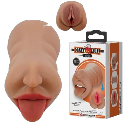 Мастурбатор с двумя входами Crazy Bull-Sarah Soft skin, BM-009240n-1