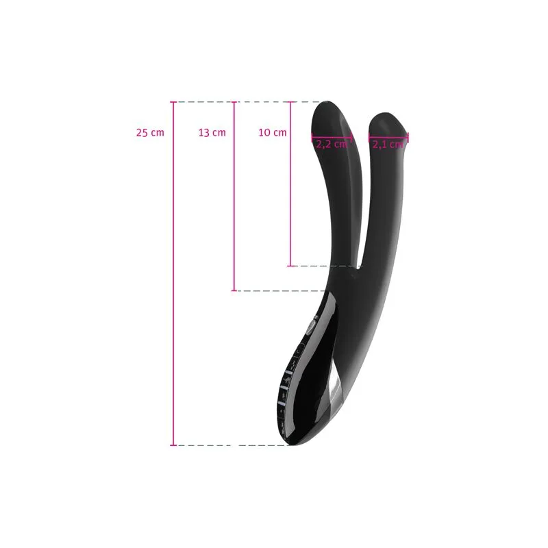 Вибратор двойной с электростимуляцией Mystim Tingling Aparte eStim Black, миостимулятор