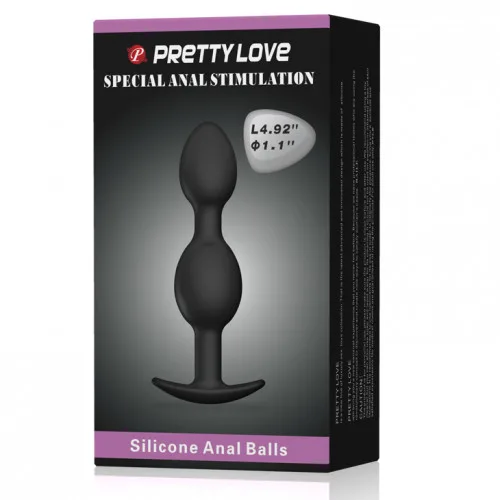 Анальный плаг Pretty love special anal stimulation L 4.05 Ф1.02 два шара BI-040035