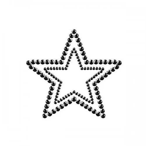 Наклейки на соски Bijoux Indiscrets MiMi Star черные