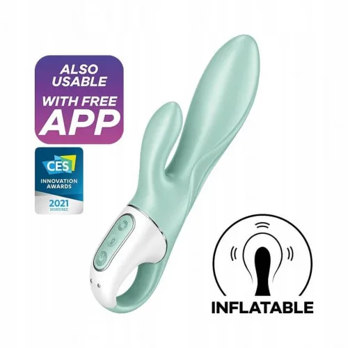 Вибратор кролик Satisfyer Air Pump Bunny 5+ (зеленый)