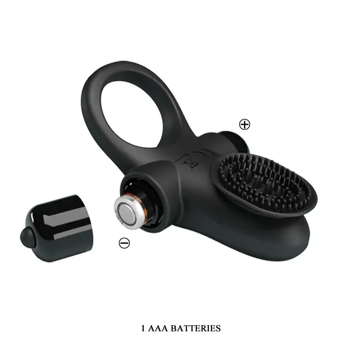 Ерекційне кільце з вібрацією Pretty Love VIBRANT PENIS RING II BI-210205 (овал щіточка)