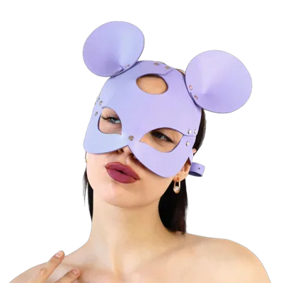 Шкіряна маска мишки Art of Sex - Mouse Mask, колір Лавандовий