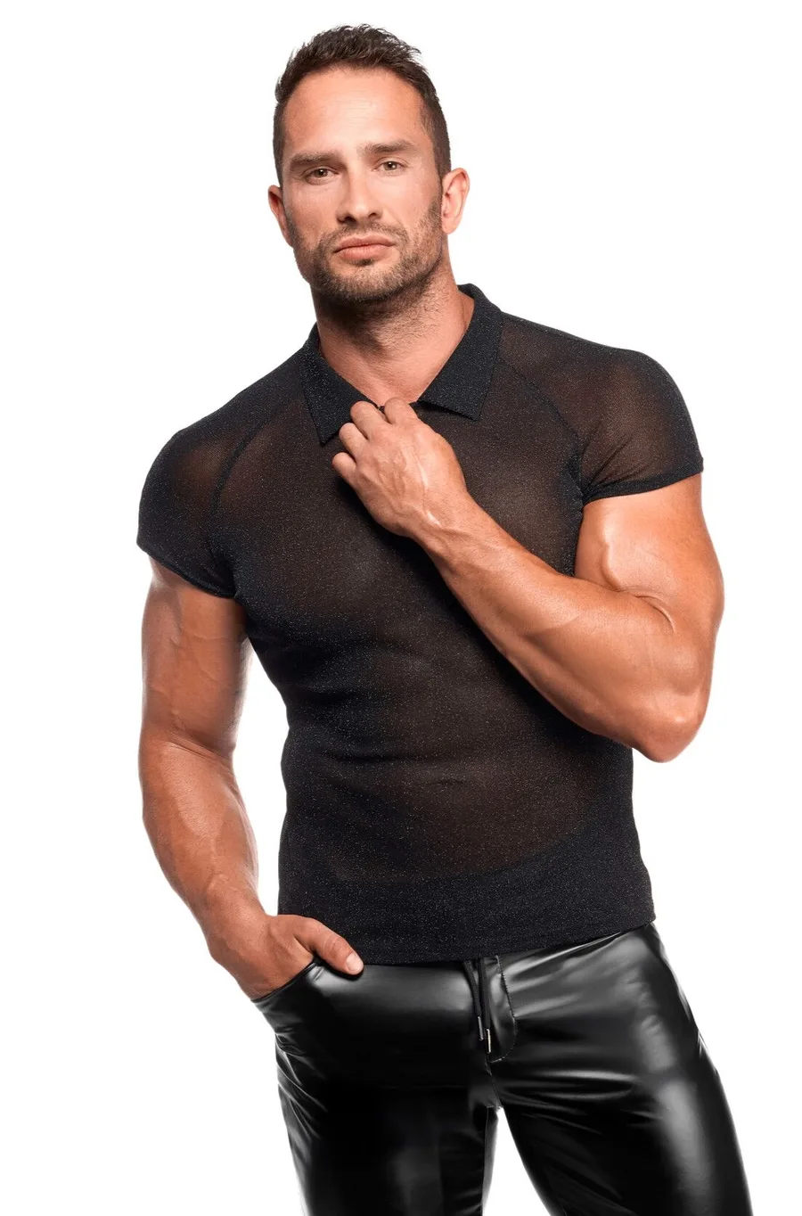 Чоловіче поло Noir Handmade H082 Onyx veil polo XL