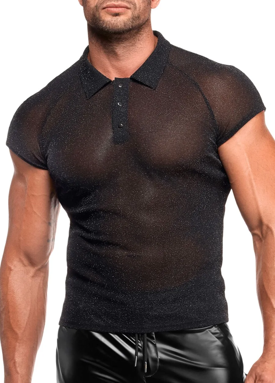 Мужское поло Noir Handmade H082 Onyx veil polo L
