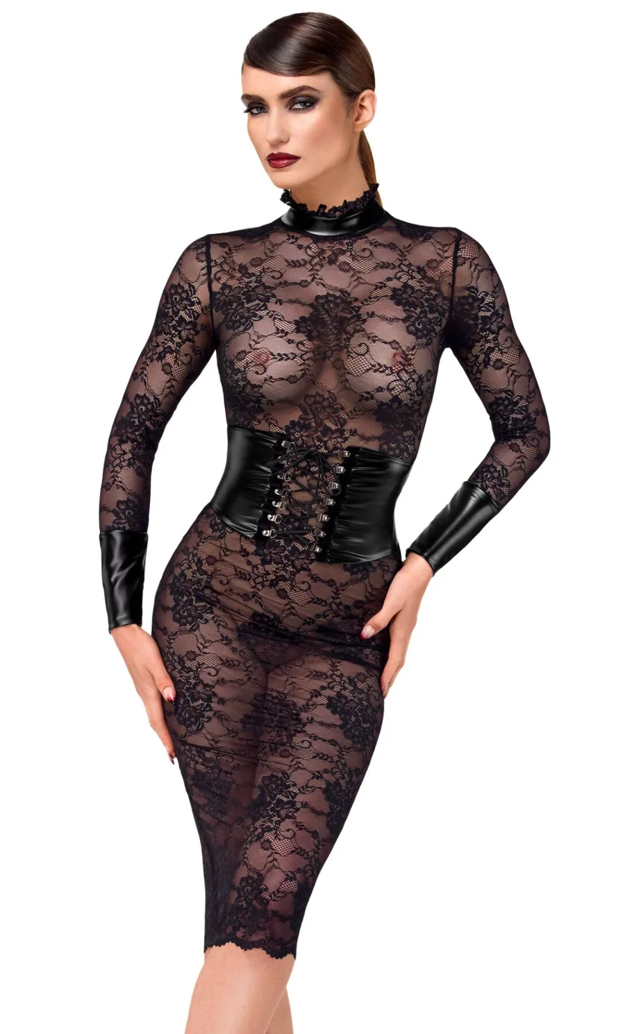 Сукня Noir Handmade F375 Noirelle Lace Corset Midi dress L