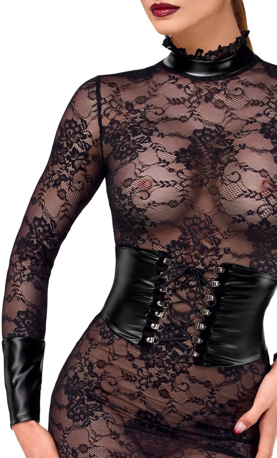 Сукня Noir Handmade F375 Noirelle Lace Corset Midi dress S