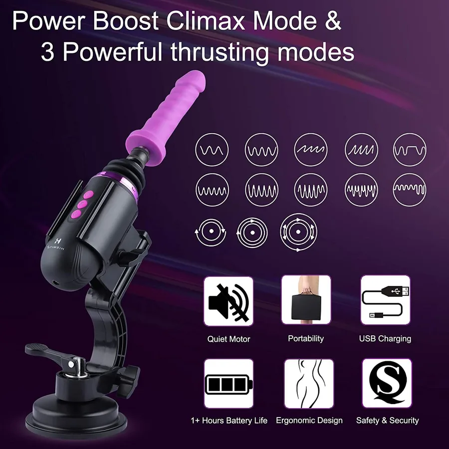 Міні секс-машина Hismith Mini Capsule Sex-Machine with Strong Suction Cup (м'ята паковання!!!)