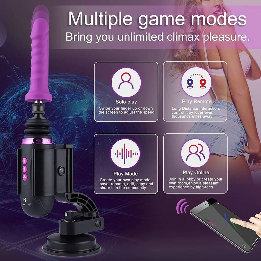 Міні секс-машина Hismith Mini Capsule Sex-Machine with Strong Suction Cup (м'ята паковання!!!)