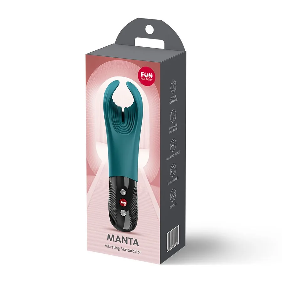 Вибратор для пениса Fun Factory MANTA Bottle Green, подходит для парных игр