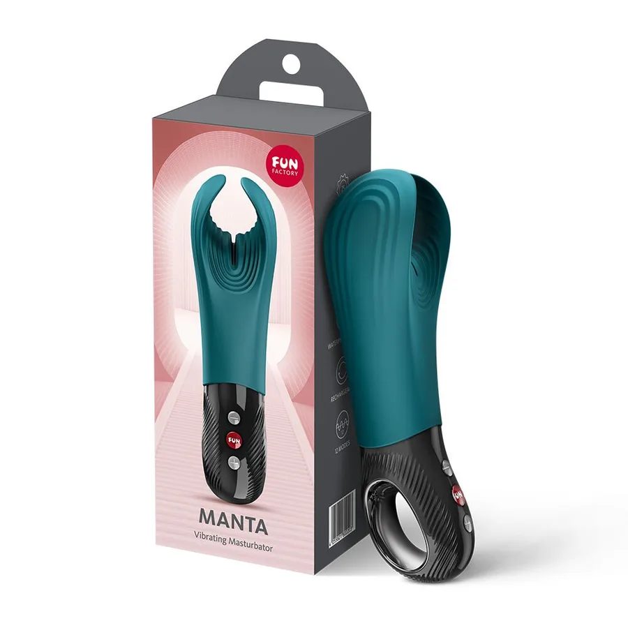 Вибратор для пениса Fun Factory MANTA Bottle Green, подходит для парных игр