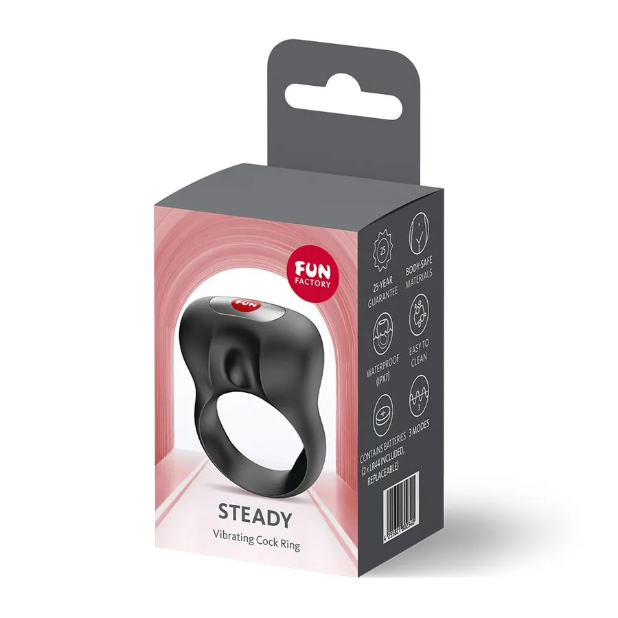 Эрекционное виброкольцо Fun Factory Steady Black