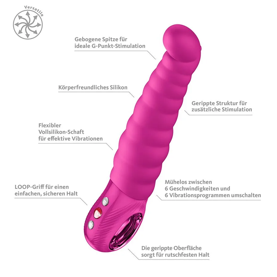 Вібратор точки G Fun Factory PATCHY PAUL Magenta, гнучкий, 12 режимів