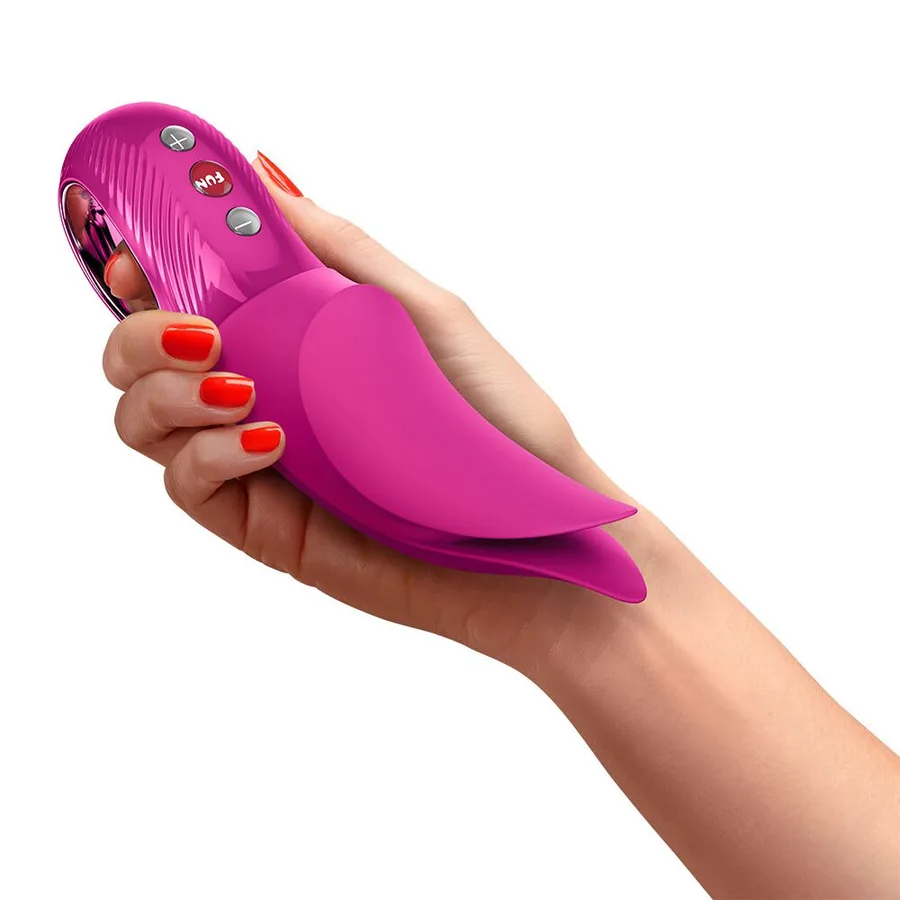 Вібратор для клітора Fun Factory VOLTA Magenta, гнучкий подвійний кінчик
