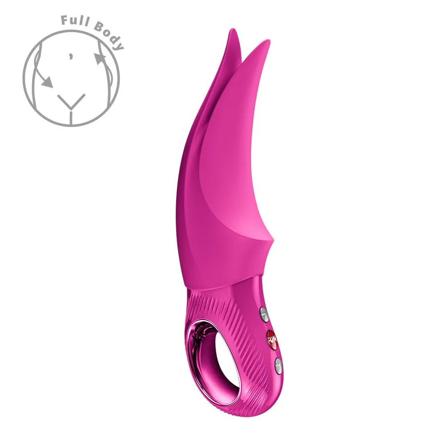 Вібратор для клітора Fun Factory VOLTA Magenta, гнучкий подвійний кінчик