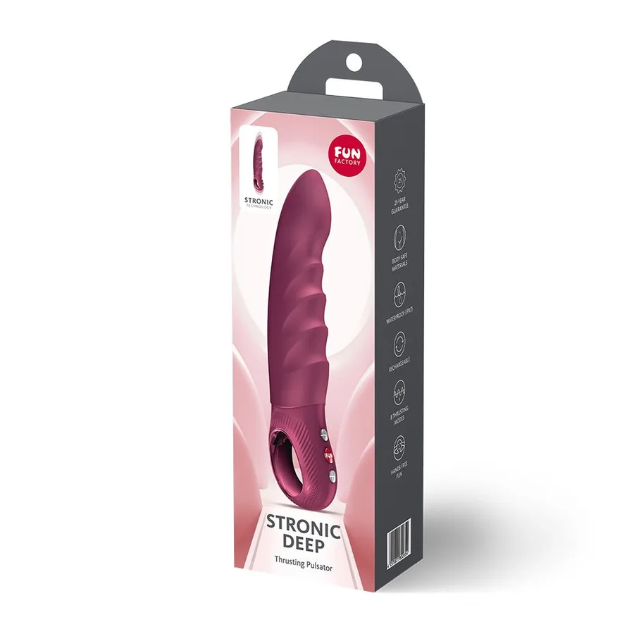 Пульсатор Fun Factory Stronic Deep, Wine Red, 8 режимов работы, перезаряжаемый