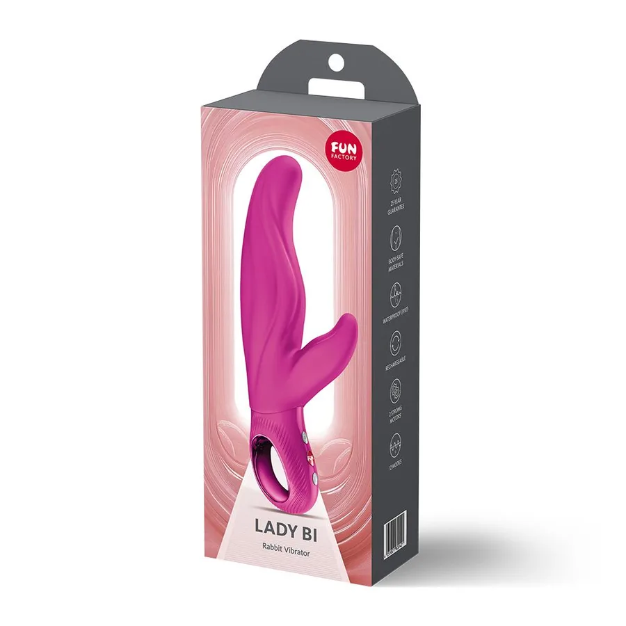 Вібратор-кролик для точки А Fun Factory LADY BI Magenta, 2 мотори, 12 режимів