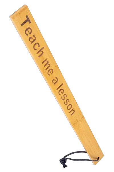 Падл Fetish Tentation — Paddle Teach me a lesson Bamboo, упакований у ПЕ пакет