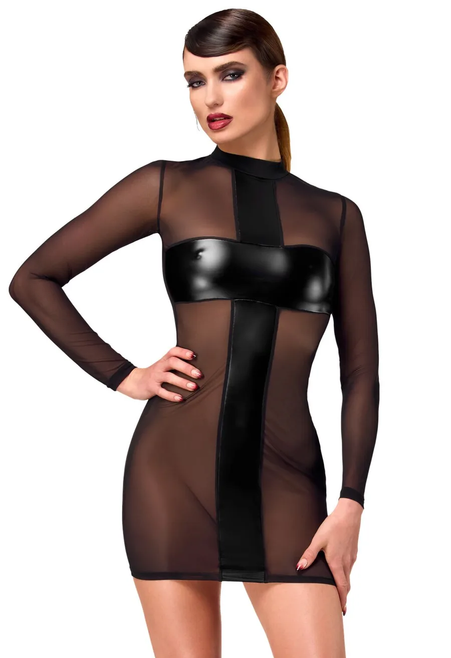 Сукня Noir Handmade F369 Crossfire Mesh & Wetlook Mini dress XS