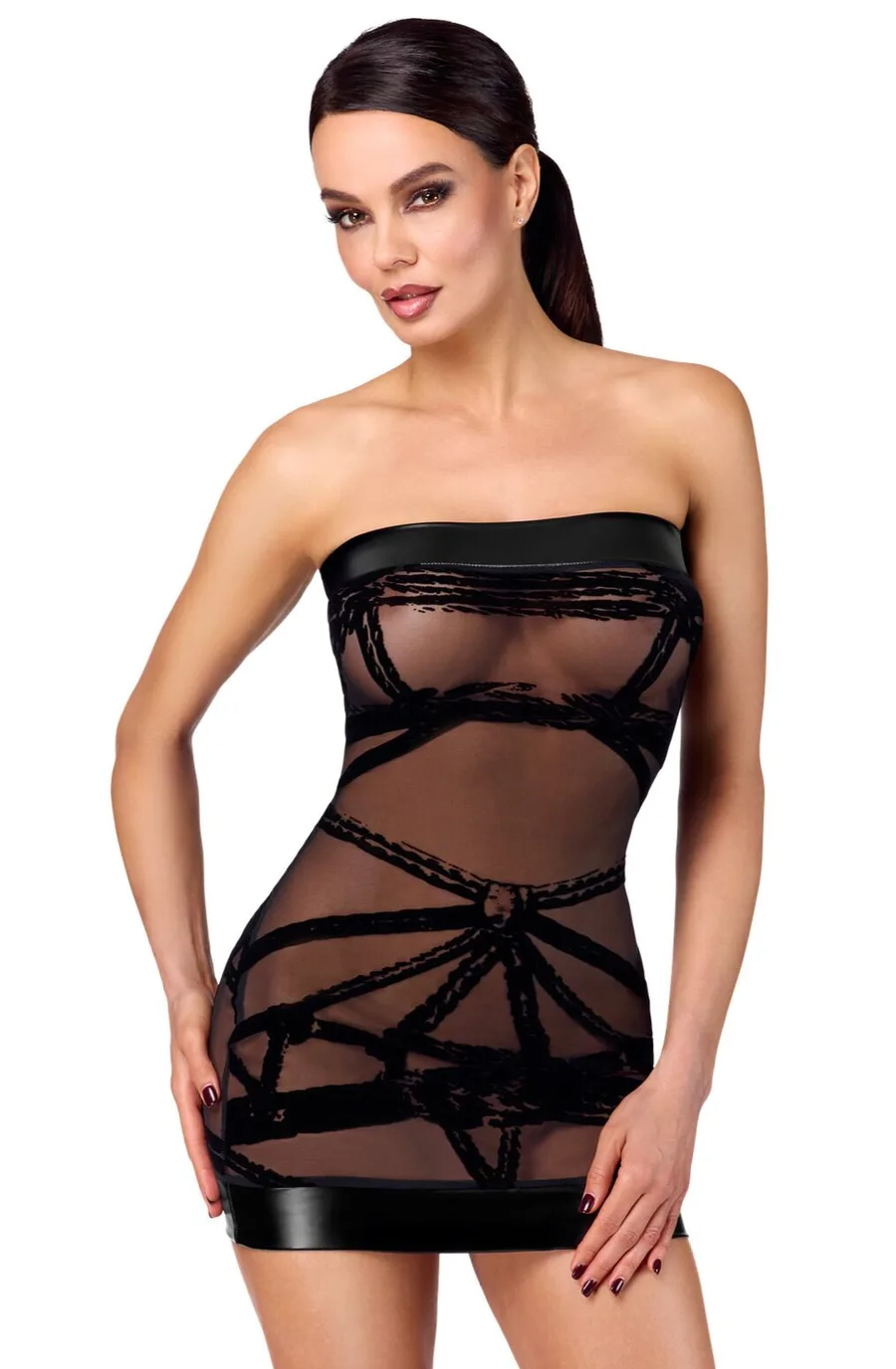 Платье Noir Handmade F359 Bondesque Off-shoulder mini dress XL