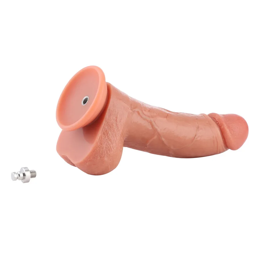 Фалоімітатор для секс-машин Hismith 8.25" Dual-density dildo with veins, система KlicLok