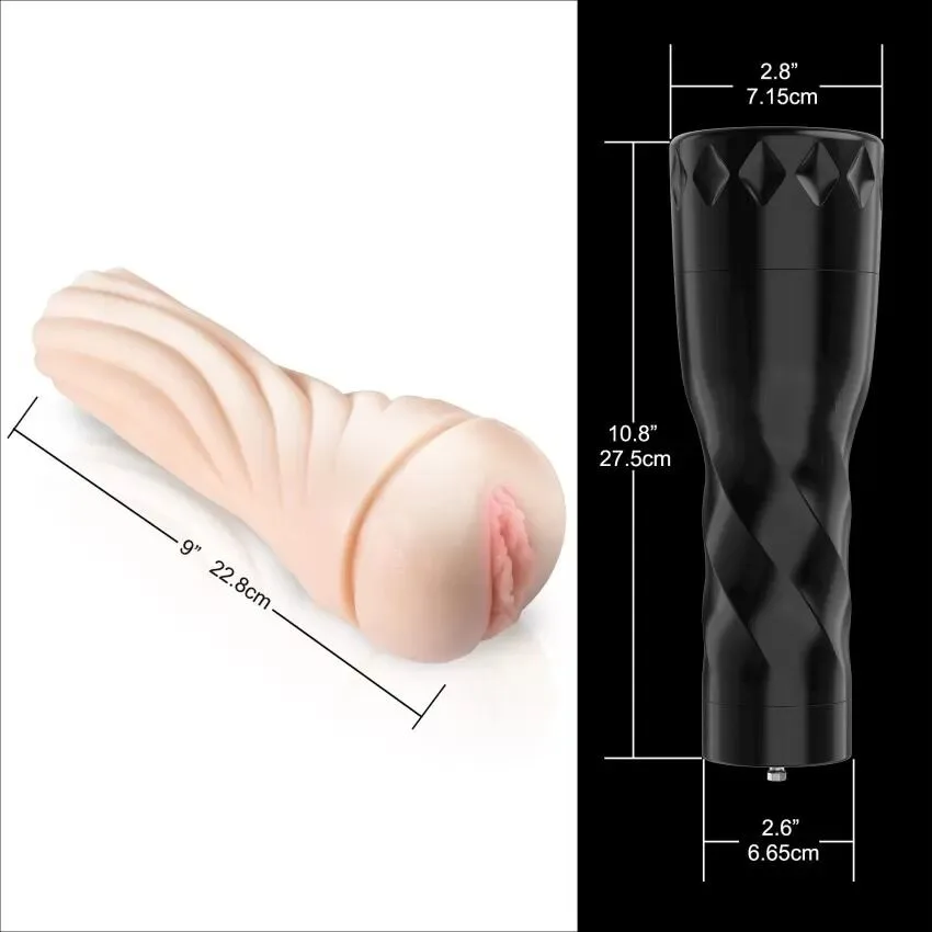 Мастурбатор з вібрацією Hismith Male Masturbation Cup, сумісний з секс-машинами бренду