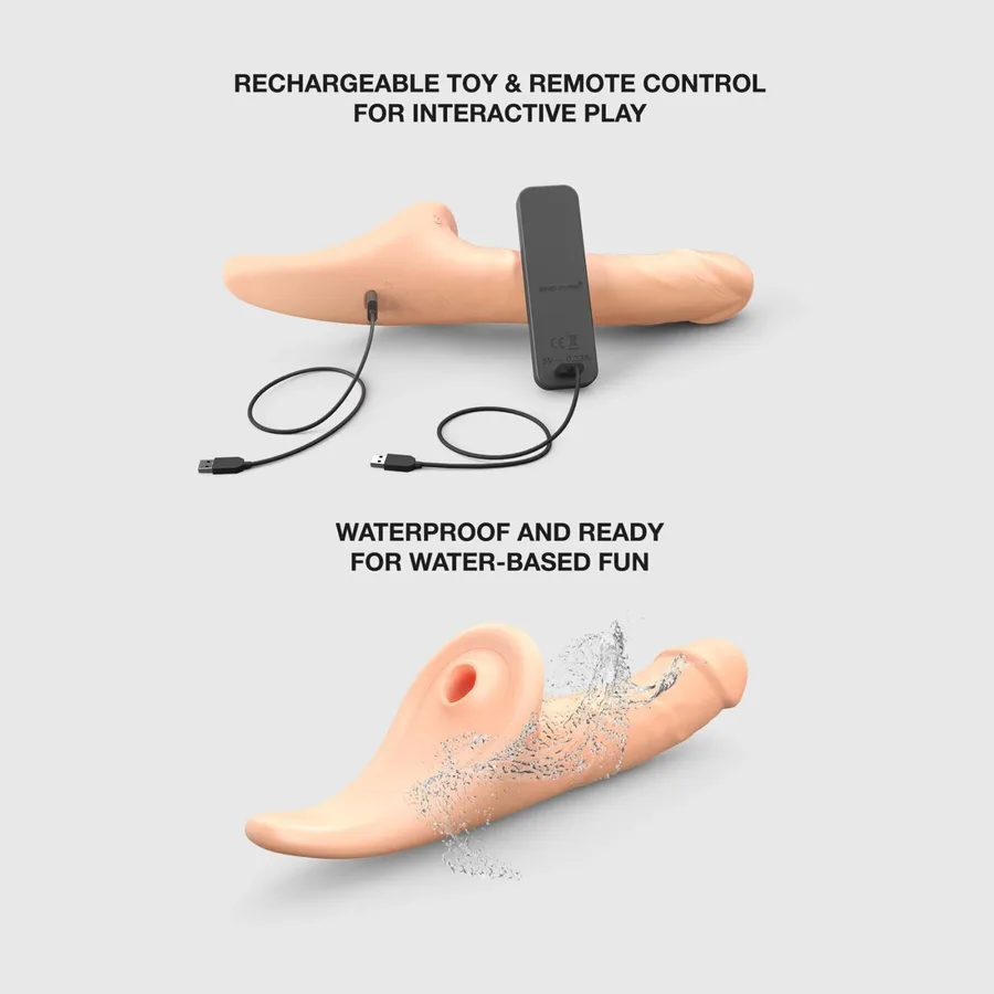 Вібронасадка для страпону з вакуумною стимуляцією Strap-On-Me Multi Orgasm Realistic Dildo M Vanilla