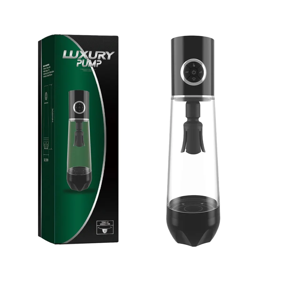 Автоматична вакуумна помпа Men Powerup Luxury Pump з вібромасажем