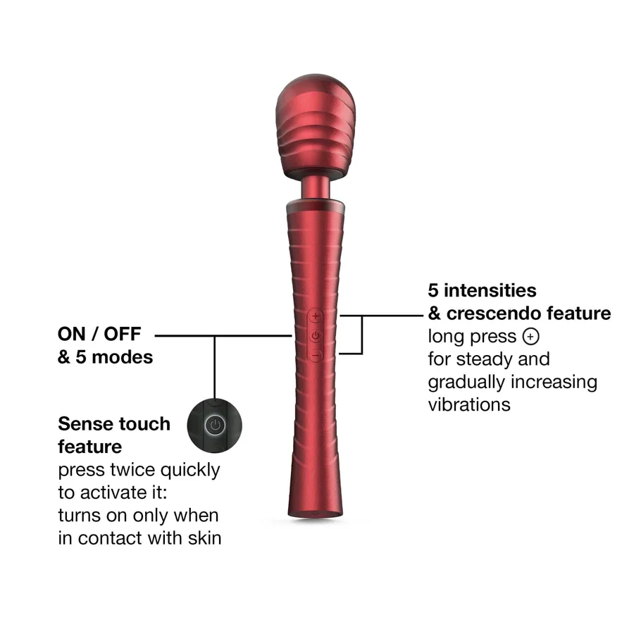 Вібромасажер MAN.WAND EDGY Velvet Red