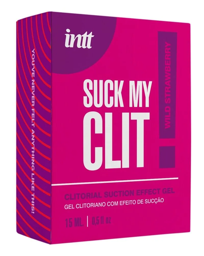 Смоктайзер для клитора Intt Suck My Clit Wild Strawberry (15 мл), клубника, гель с эффектом посасывания