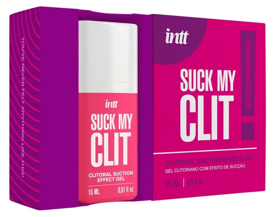 Смоктайзер для клитора Intt Suck My Clit Wild Strawberry (15 мл), клубника, гель с эффектом посасывания