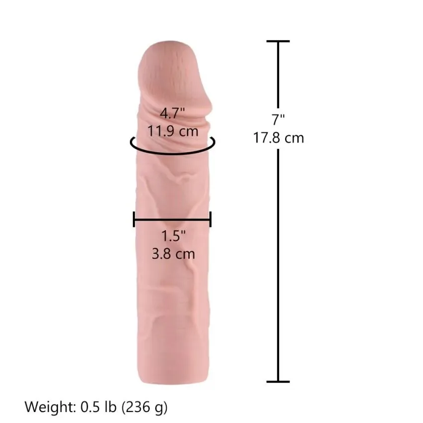 Силіконовий фалоімітатор для секс-машин Hismith 7" Silicone Dildo, система KlicLok