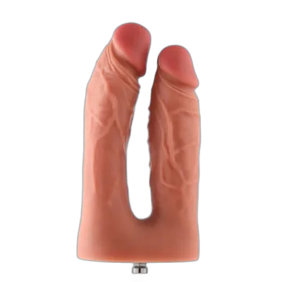 Двойной фаллоимитатор для секс-машин Hismith Silicone Double Penetrator Dildo, система KlicLok