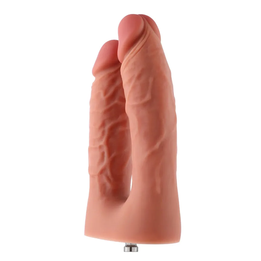 Подвійний фалоімітатор для секс-машин Hismith Silicone Double Penetrator Dildo, система KlicLok
