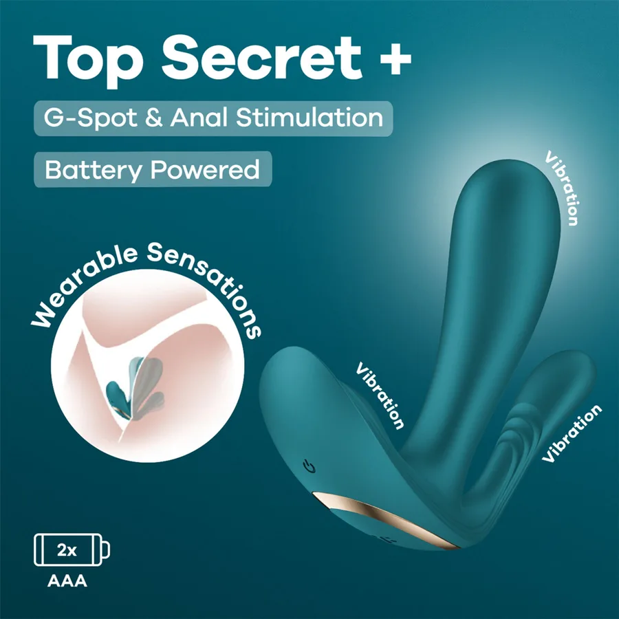 Двойной смарт-вибратор в трусики Satisfyer Top Secret+ Battery Series