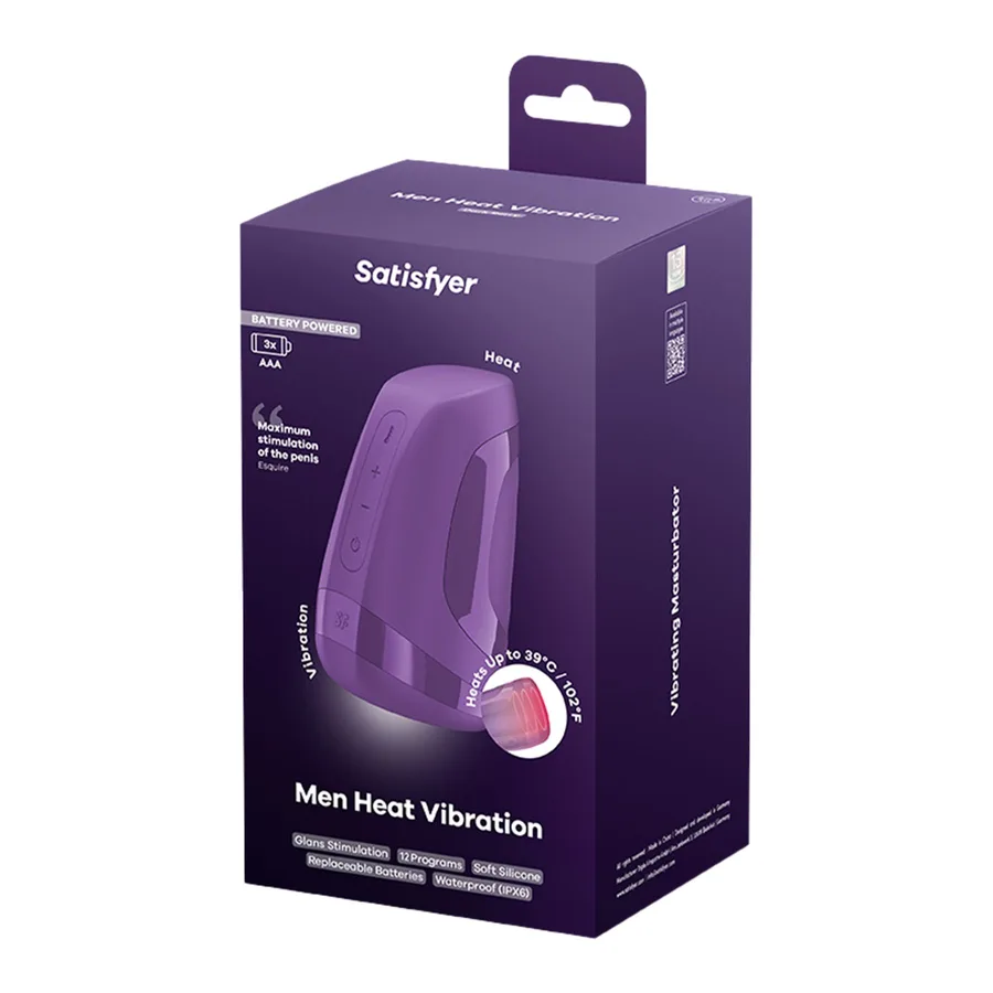 Мастурбатор Satisfyer Men Heat Vibration Battery Series имитатор минета, подогрев и вибрация
