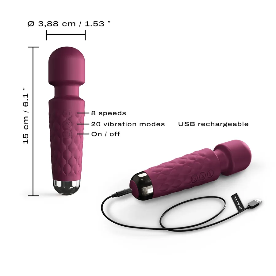 Мини-вибромассажер Dorcel Wand Mini Wanderful Plum