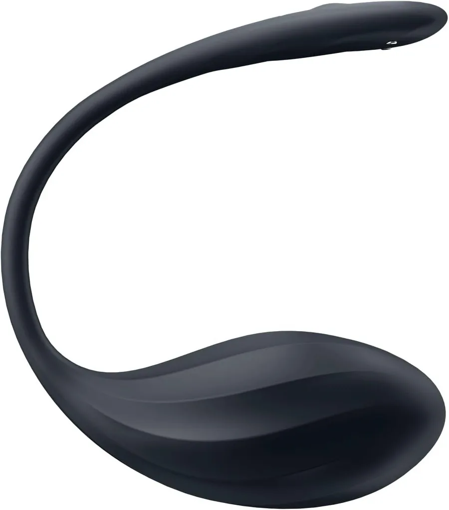 Смарт-виброяйцо Satisfyer Ribbed Petal Connect App Black, управление со смартфона, пульт ДУ