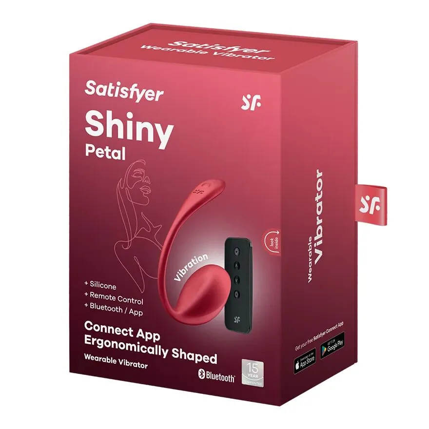 Смарт-віброяйце Satisfyer Shiny Petal Connect App, керування зі смартфона, пульт ДК