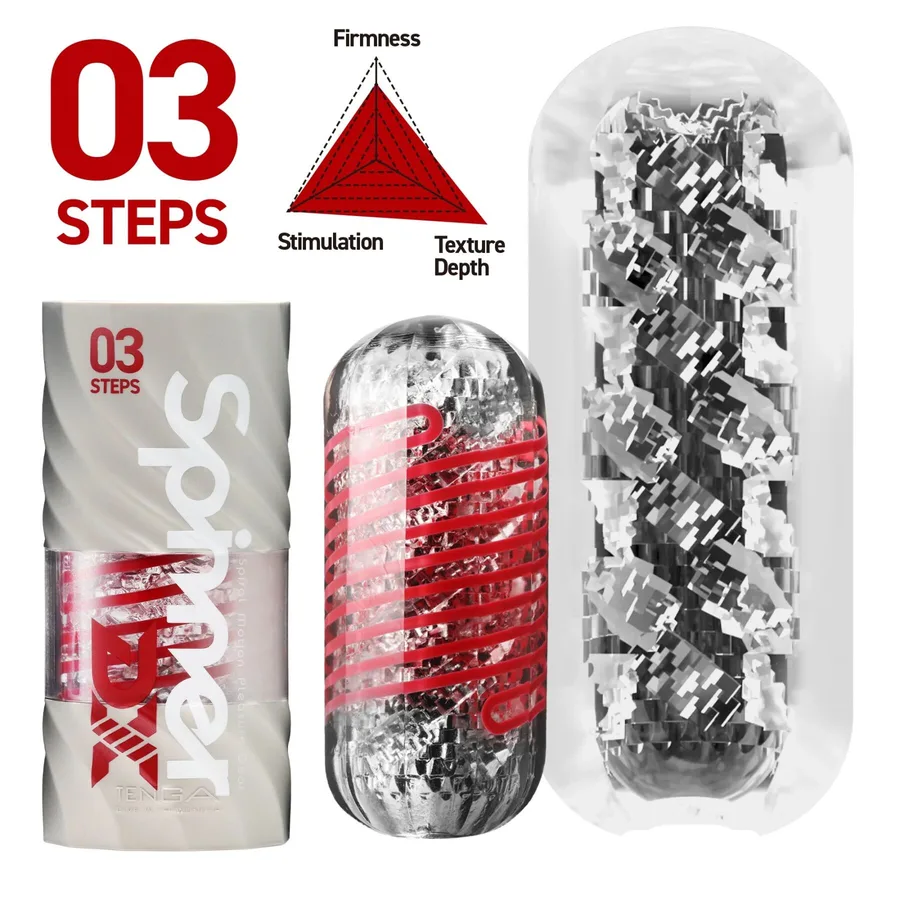 Мастурбатор Tenga Spinner DX 03 Steps, с упругой стимулирующей спиралью внутри, мощное воздействие