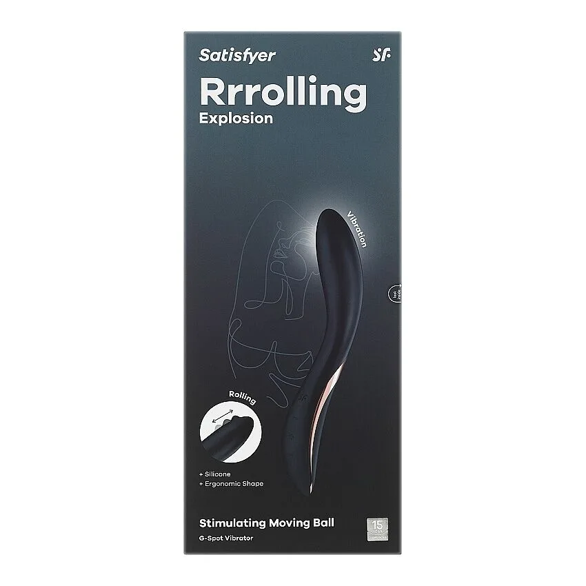 Вібратор із перлинною стимуляцією точки G Satisfyer Rrrolling Explosion Black