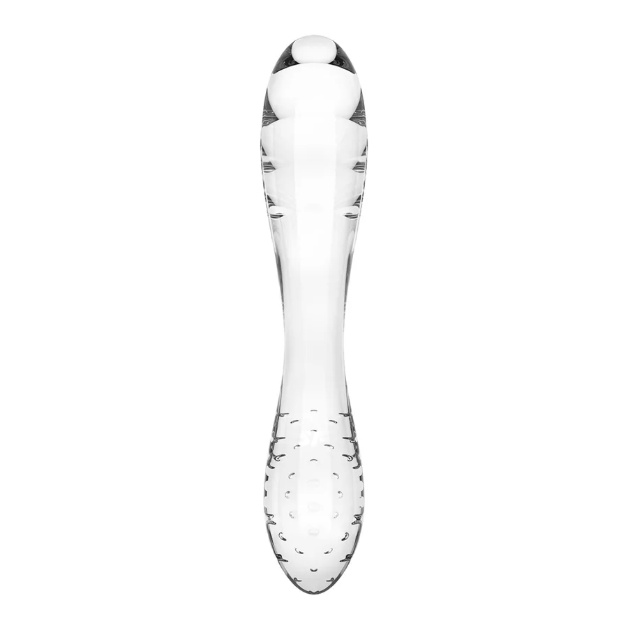 Двосторонній скляний дилдо Satisfyer Dazzling Crystal 1 Transparent, дуже міцний, без стопера