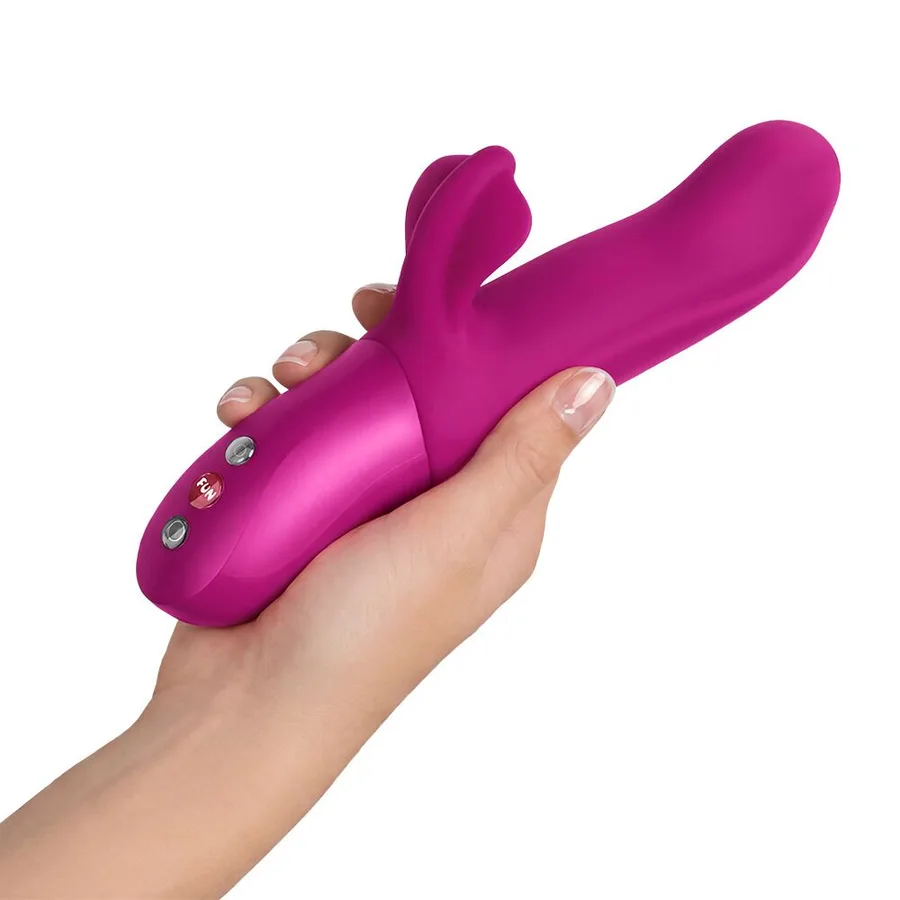 Пульсатор з вібрацією кліторального відростка Fun Factory BI STRONIC FUSION Magenta, 2 мотори