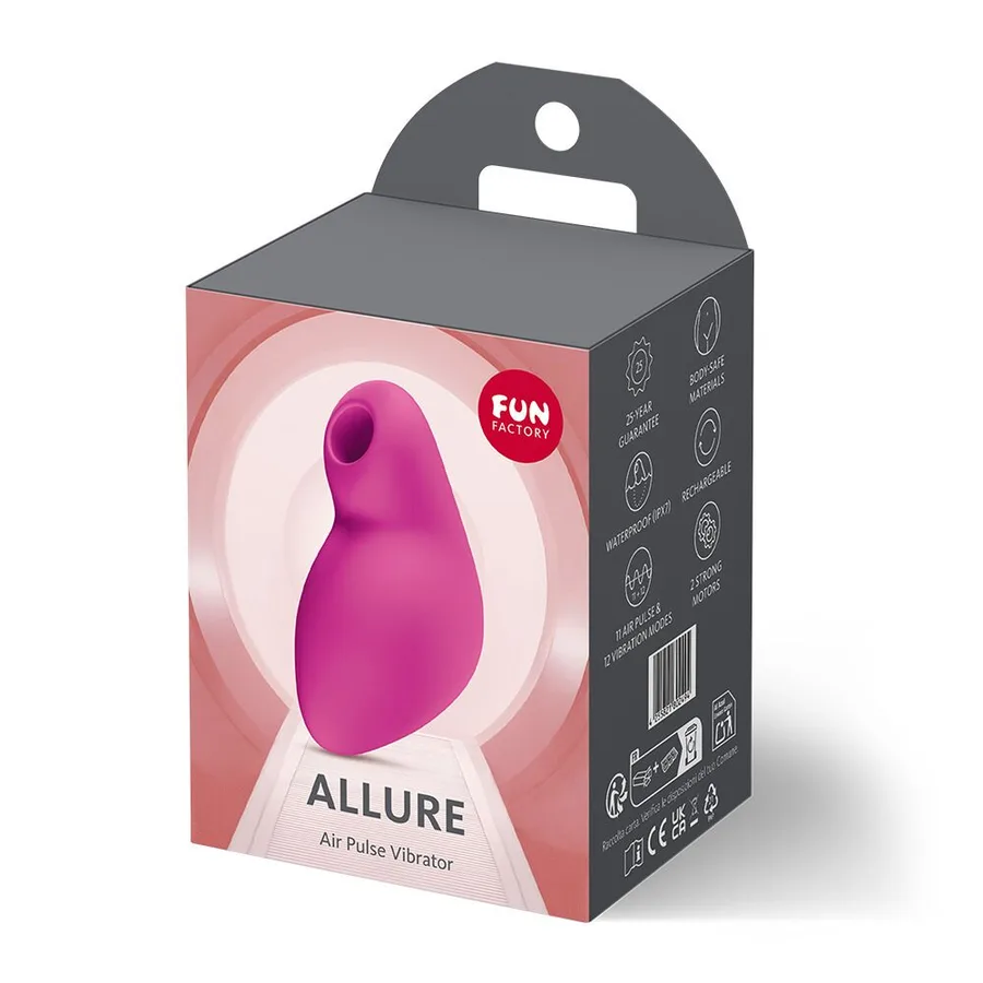Вакуумний стимулятор з вібрацією Fun Factory Allure Magenta, 11 + 12 режимів роботи, перезаряджуваний