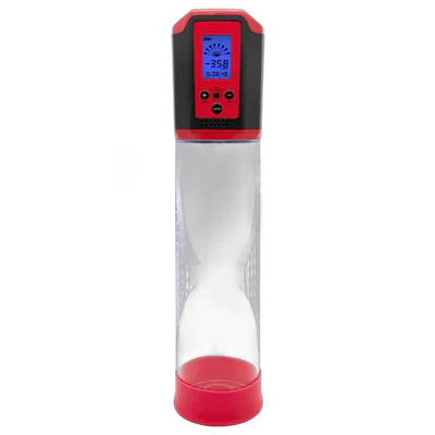 Автоматическая вакуумная помпа Men Powerup Passion Pump Red, LED-табло, перезаряжаемая, 8 режимов