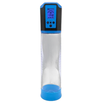 Автоматическая вакуумная помпа Men Powerup Passion Pump Blue, LED-табло, перезаряжаемая, 8 режимов
