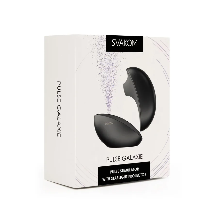 Вакуумный клиторальный смарт-стимулятор Svakom Pulse Galaxie Midnight Black, проектор звездного неба