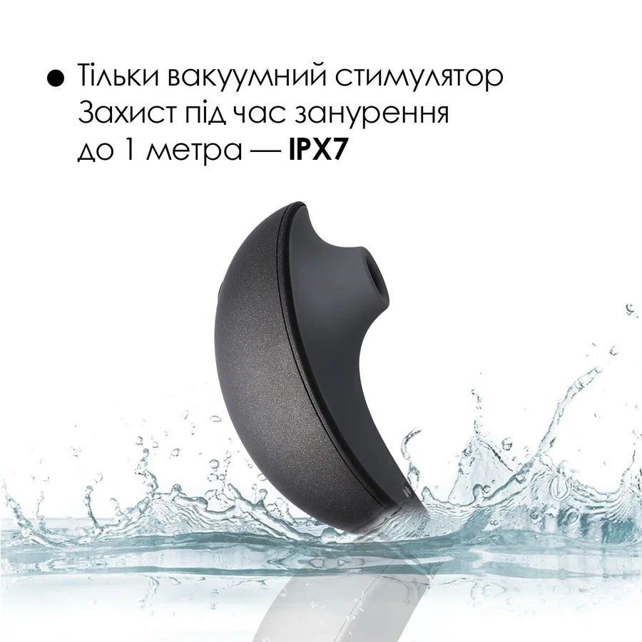 Вакуумный клиторальный смарт-стимулятор Svakom Pulse Galaxie Midnight Black, проектор звездного неба
