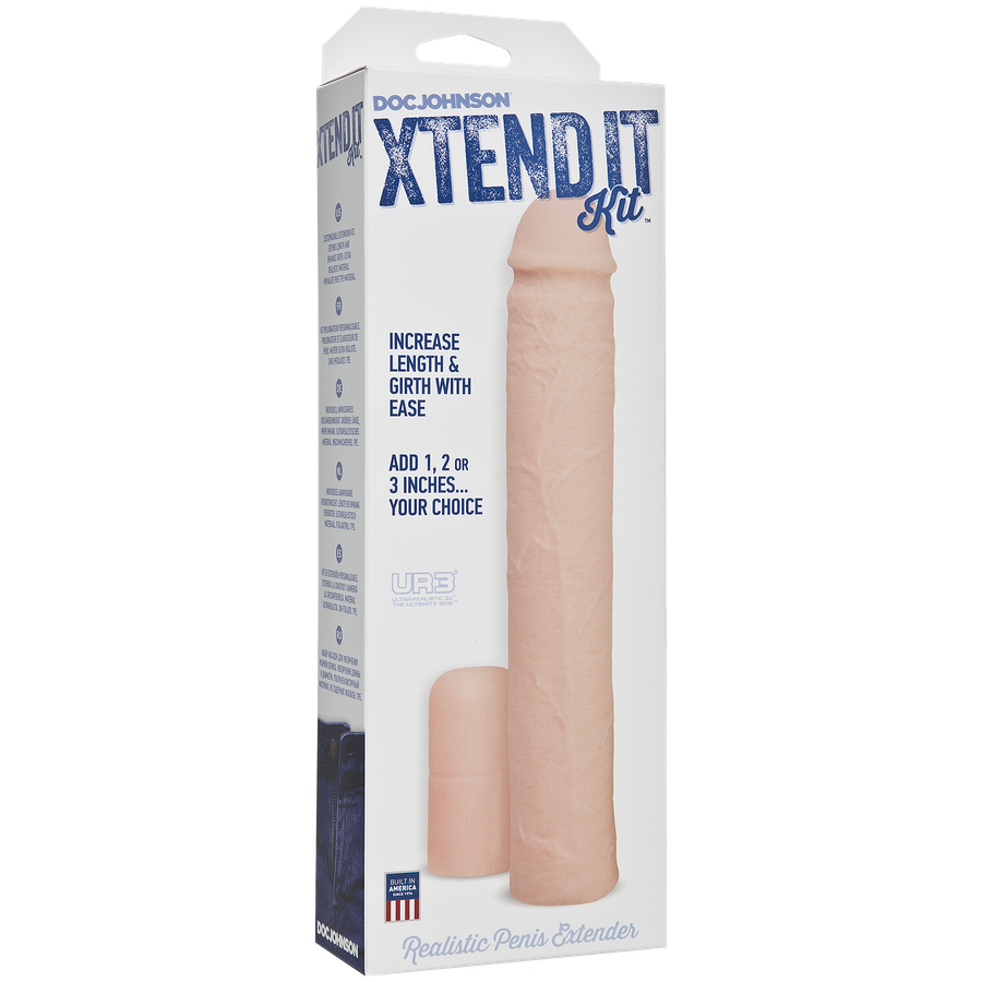 Насадка на член Doc Johnson Xtend It Kit White, подовження (до +7,6 см) і потовщення (до +1,2 см)